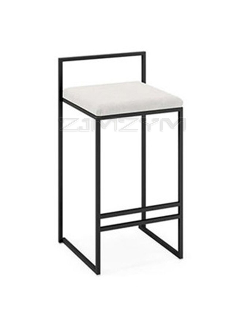 Nordic Barkrukken Mode Moderne Minimalistische Barkrukken Persoonlijkheid Hoge Bar Stoel Creatieve Barkrukken: white PU
