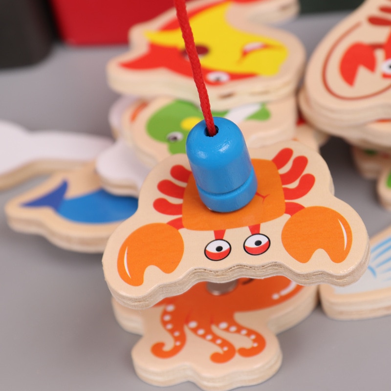 40pcs Children Number Letter Magnetic Fishing Game Children&#39;s Game Magnet Fish Toy Game Educational Developing Toys For Children
