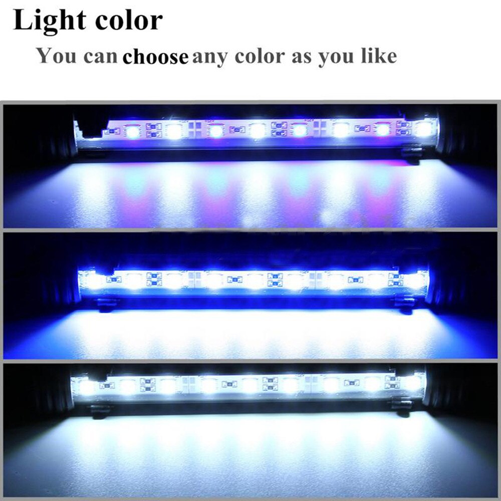 Wasserdicht Aquarium LED Licht Aquarium 9/12/15/21 Blau/Weiß 18/28/ 38/48 CM Bar Streifen Licht Lampe EU/uns-stecker Aquarium Beleuchtung