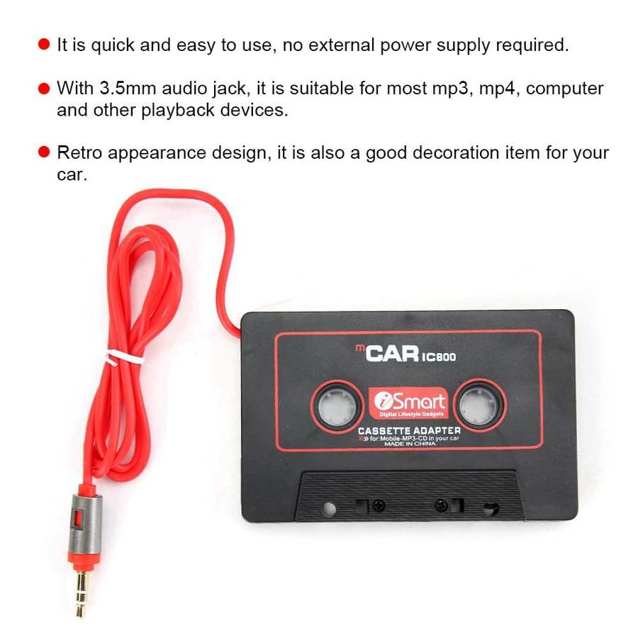 Tape Speler Auto Stereo Cassette Adapter Cd Md MP3 MP4 Speler Naar 3.5Mm Aux Audio Voor Mobiele Telefoon