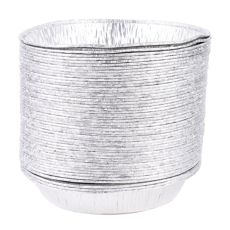 YSTrillion Eiertartvormen – 100 Stuks – Wegwerp Aluminiumfolie – Anti-aanbak – Ronde Bakvormpjes Voor Cake, Gebak & Pudding – 7 Cm Bovenkant