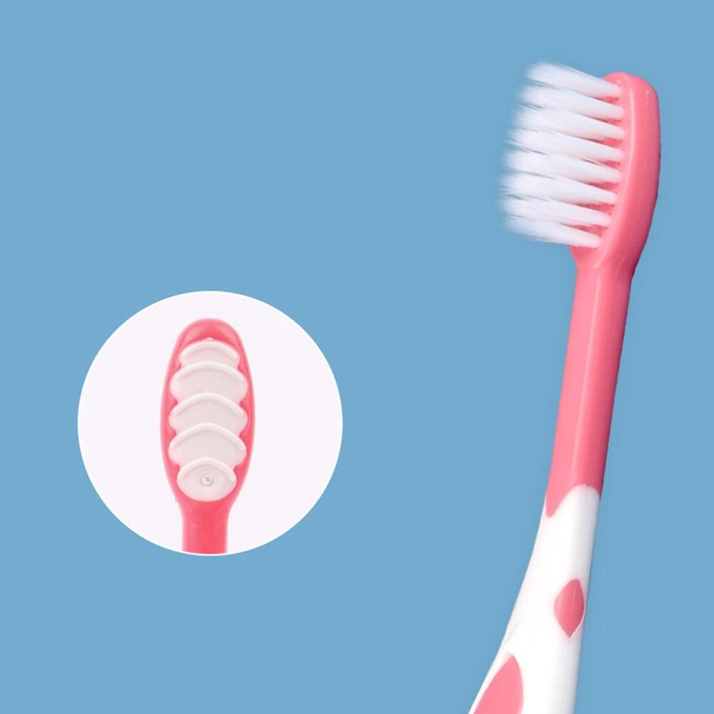 Cepillo de dientes con dibujos animados para cuidado de los dientes, súper fino, suave, 4 Uds.