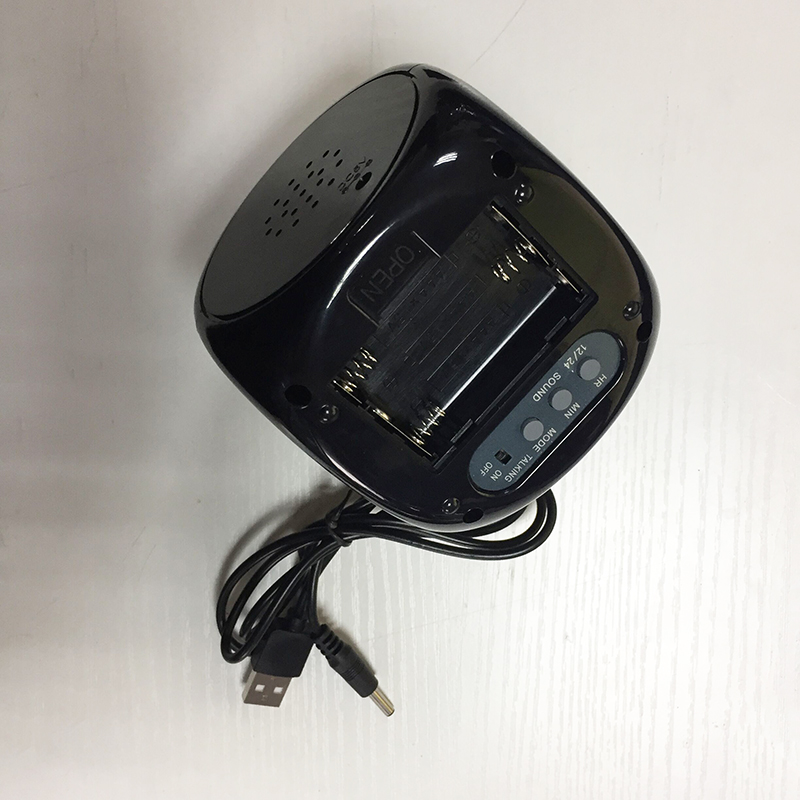 Night Light With Projector Digital Alarm Clock Lamp Voice Temperature