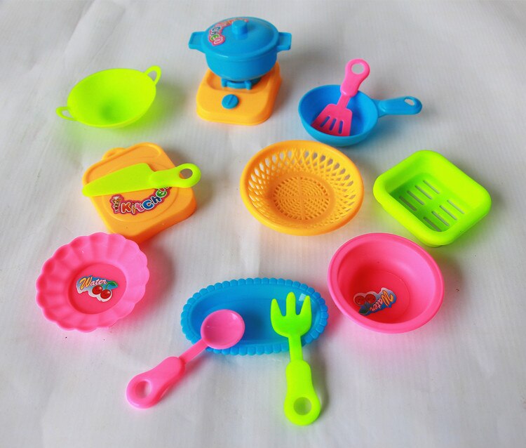 Kinderen Mini Keuken Cookware Pot Pan Kids Pretend Koken Spelen Speelgoed Simulatie Keukengerei Speelgoed Set Kinderen: 15pcs