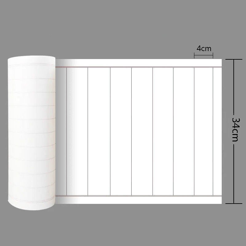 Thicken Half Ripe Xuan Paper Beginner Regular Script Calligraphy Paper with Vertical Grids Running Script Xuan Paper Riisipaperi: 0.34x20m / C