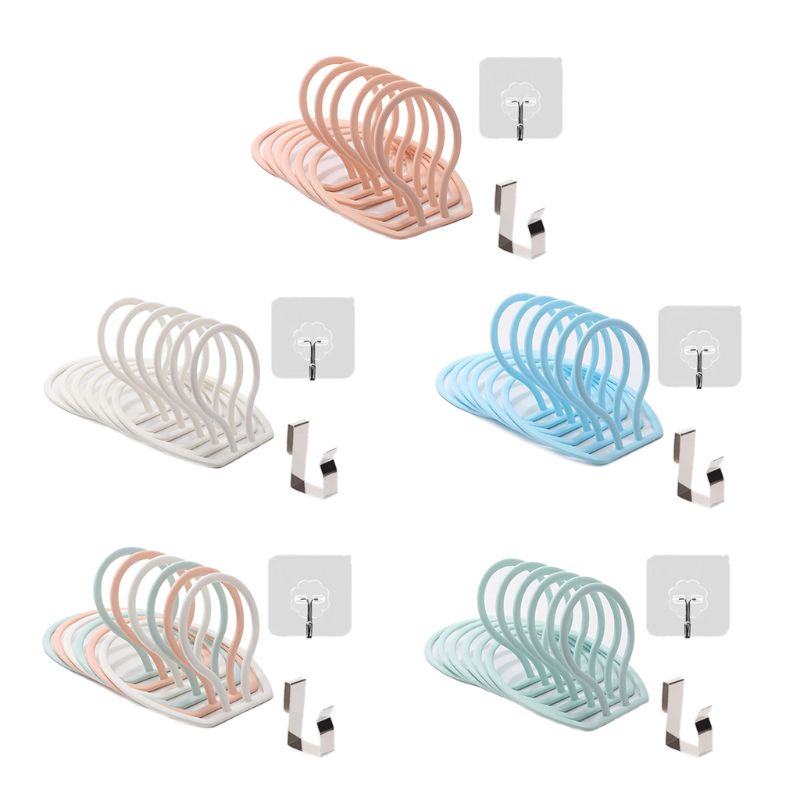 Regulowany Organizer z powrotem drzwi wiszące czapka z daszkiem czapka z daszkiem kapelusz ręcznik pas robić przechowywania uchwyt na wieszak łazienka sypialnia 6 sztuk