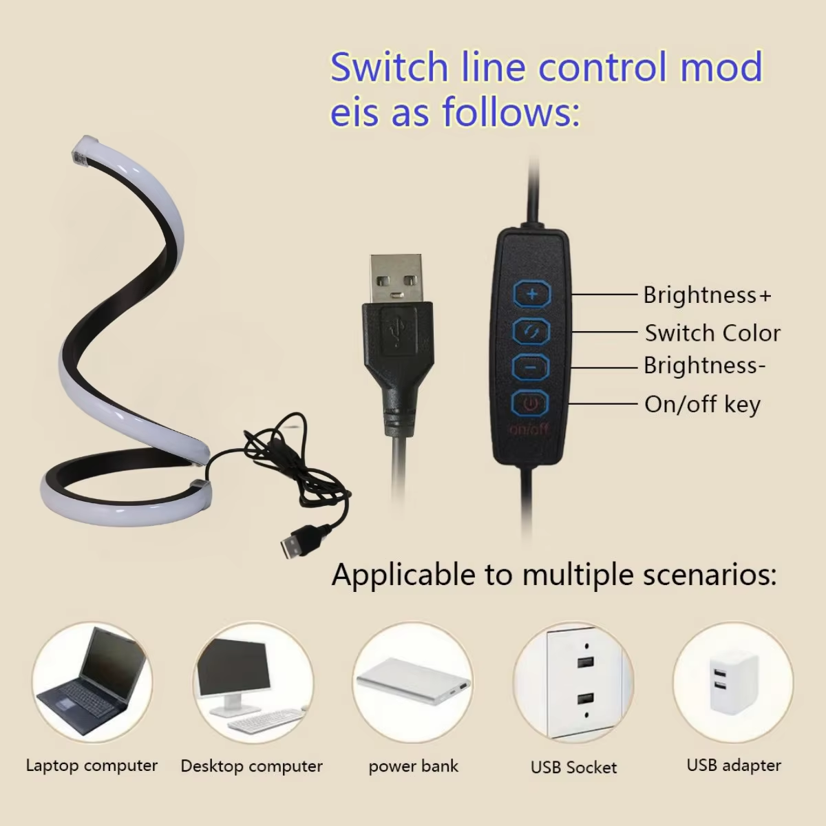LED moderne minimalistische spiraal bureaulamp draadgestuurde bureaulamp drie kleuren led omgevingslicht voor bars cafés slaapkamer kamer decor