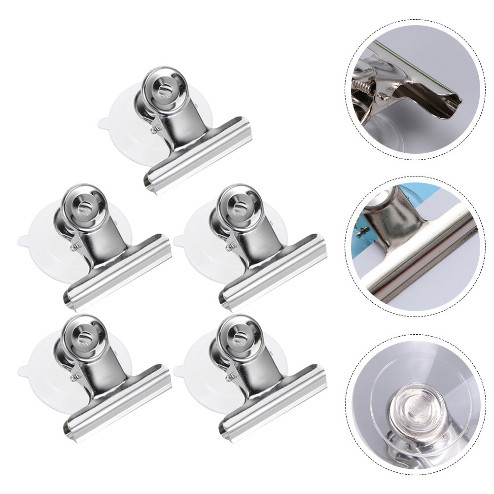 5Pcs Window Suction-cup Clips Kitchen Suction-cup Clamps Household Window Clips: Default Title