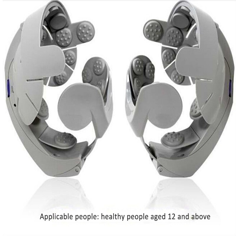 Nyligt elektrisk hovedmassager hjelm hovedbund hjerne slappe af vibrationer akupunkturpunkter sundhedspleje