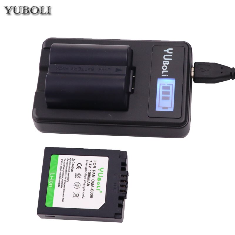 CGA-S006 S006 DMW-BMA7 S006A CGR-S006E Battery +LCD USB Charger for Panasonic Lumix DMC-FZ7 FZ8 FZ18 FZ28 FZ30 FZ35 FZ38 FZ50
