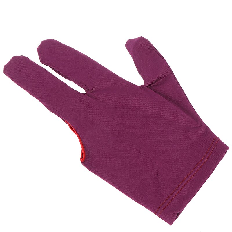 1pc trois doigts doigt complet billard billard billard gant pour main gauche Lycra tissus couleur Pure billard accessoire: 1