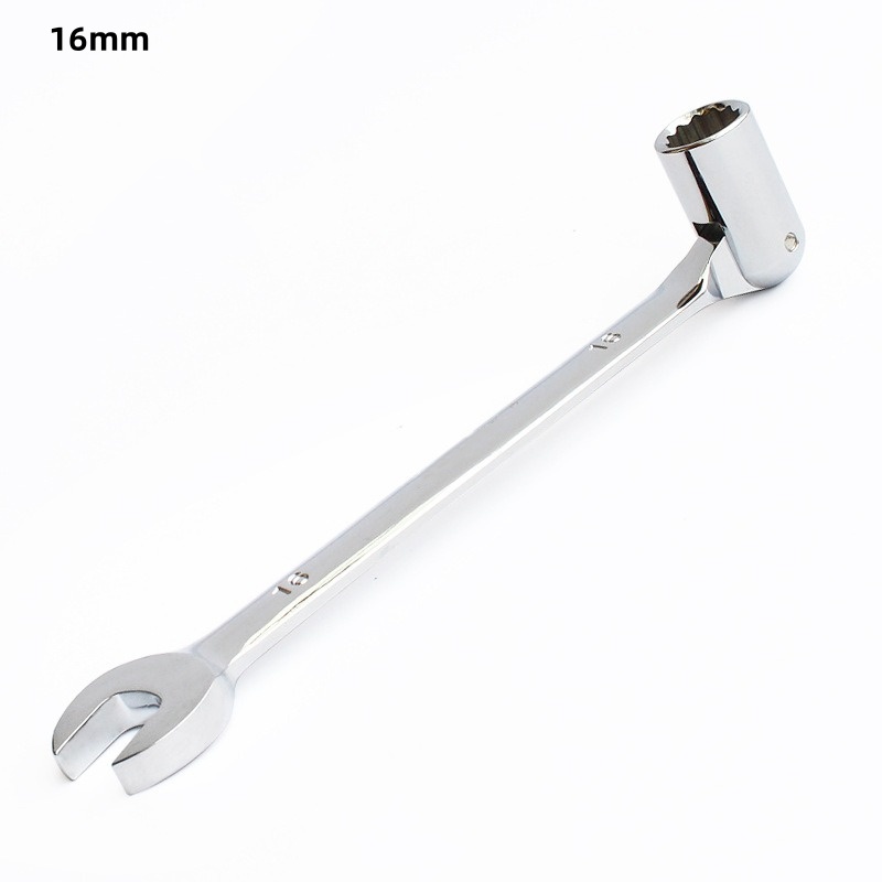 Herramienta de llave de tubo giratoria de doble extremo, juego de enchufes de actividad, herramientas, llave de tubo Flexible de cabeza giratoria métrica, herramienta de acero CRV: Oro