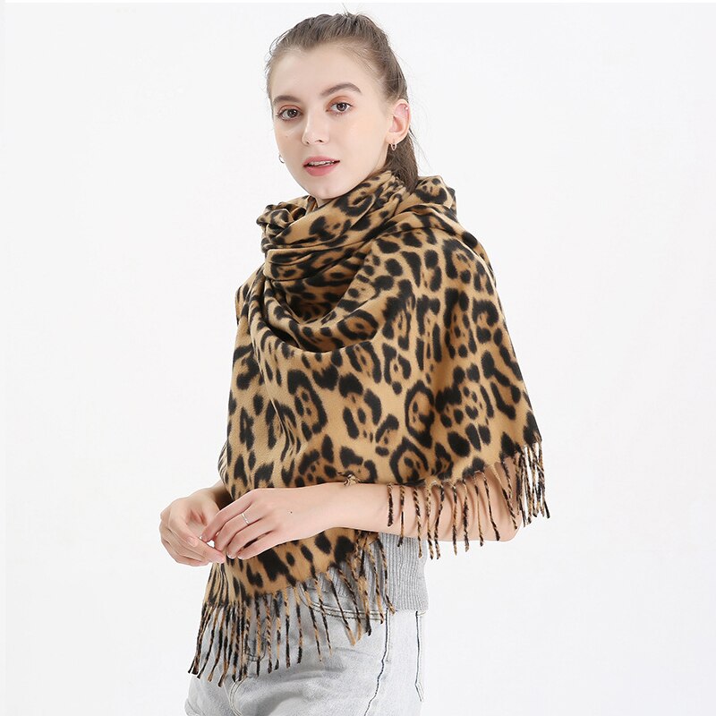 Leopard Shawl Shrugs For Women 200*72 Stole Bridal Wedding Wrap Shawl Cape Cloak Bolero Winter Warm Brown Ivory Scarf Shawls