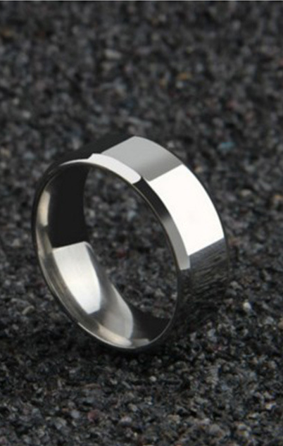 15 anillos negros de acero inoxidable para hombres y mujeres, joyería de: 10 / Verde