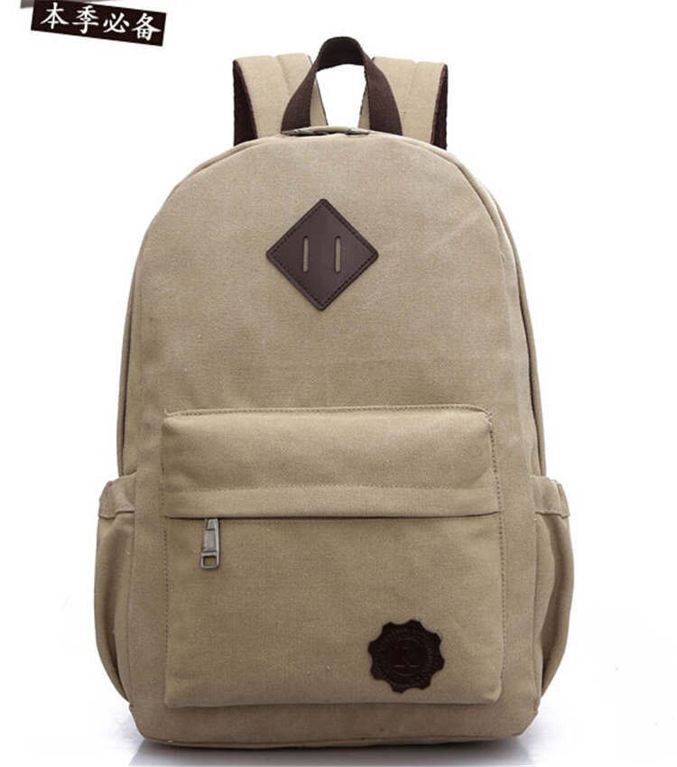 Sac à dos pour ordinateur portable en toile hommes adolescents garçons sacs à dos grand sac d'école Vintage étudiants voyage sac à dos sacs à bandoulière noir XA1054C: Khaki