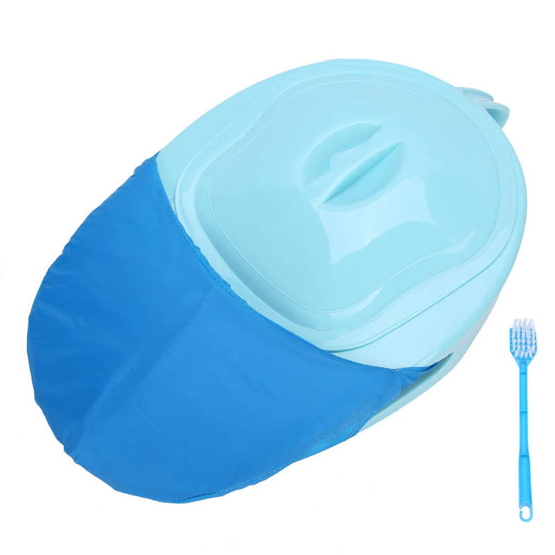 Portable Household Bedridden Patient Elderly Bedpan Pregnant Women Adult Nursing Care Reusable Anti-Spill Blue Urinal Bedpan