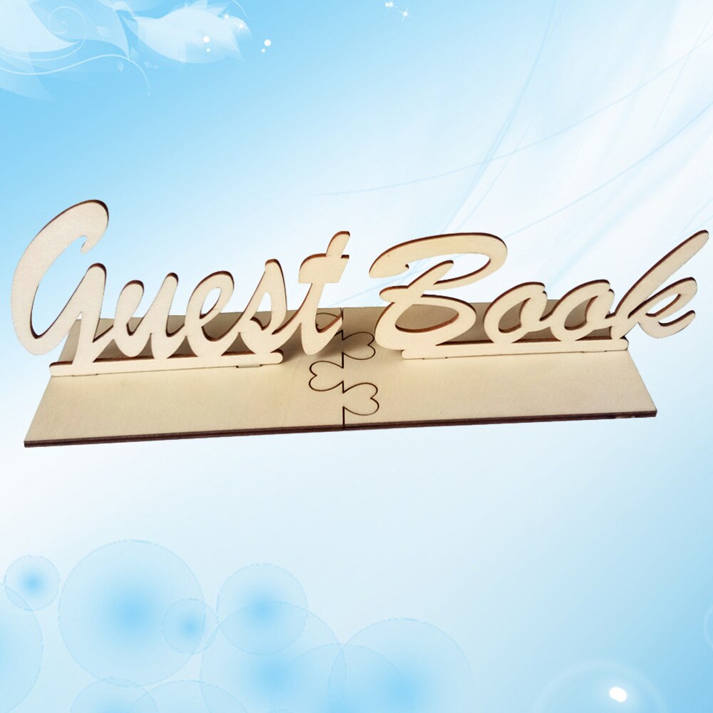 Rustic Wooden Guest Book Sign Table Guestbook Sign for Wedding Birthday Baby Shower Party Table Decoration