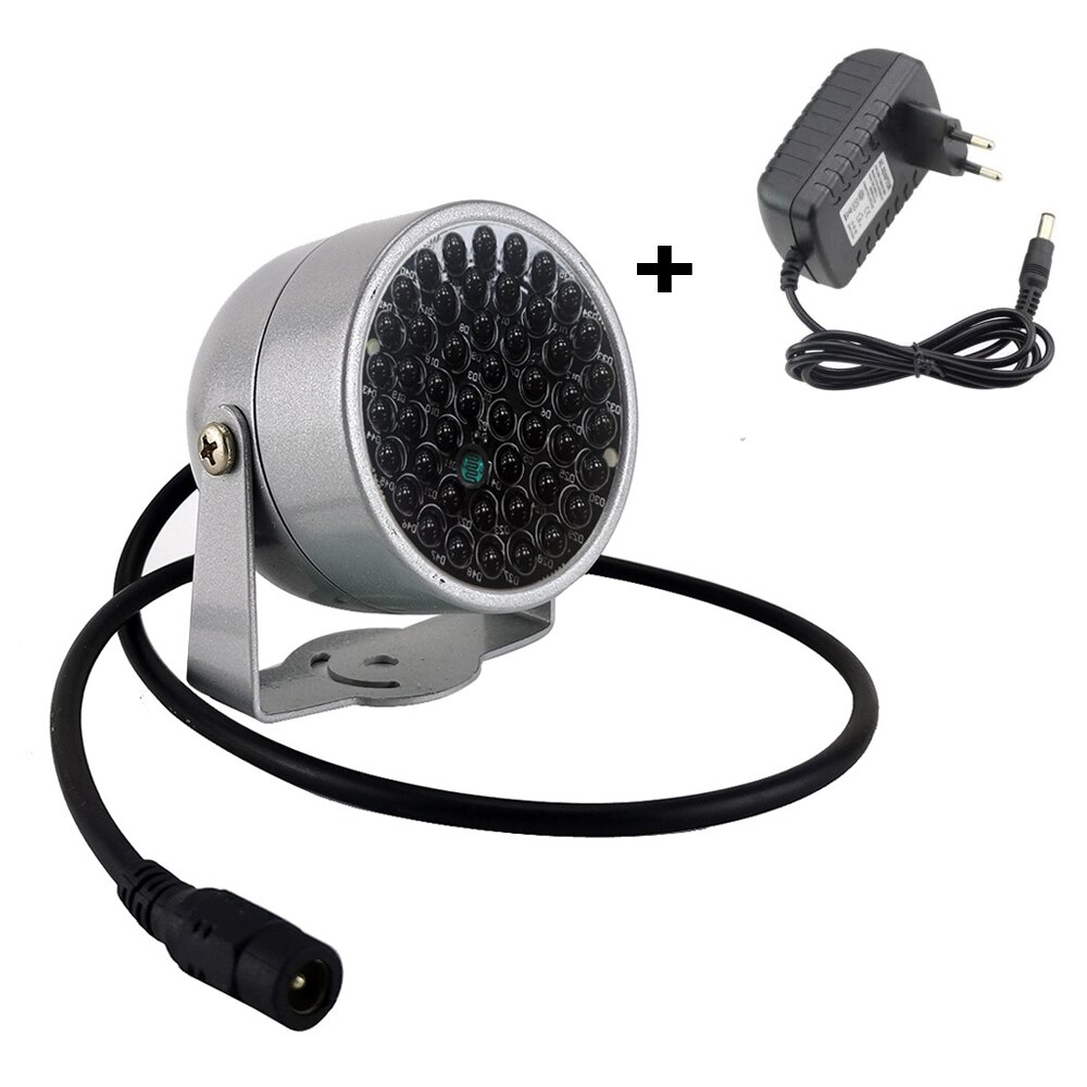 Unsichtbare illuminator 940NM infrarot 60 Grad 48 LED IR Lichter wasserdichte Füllen Licht für CCTV nachtsicht überwachungs kamera: hell mit Adapter