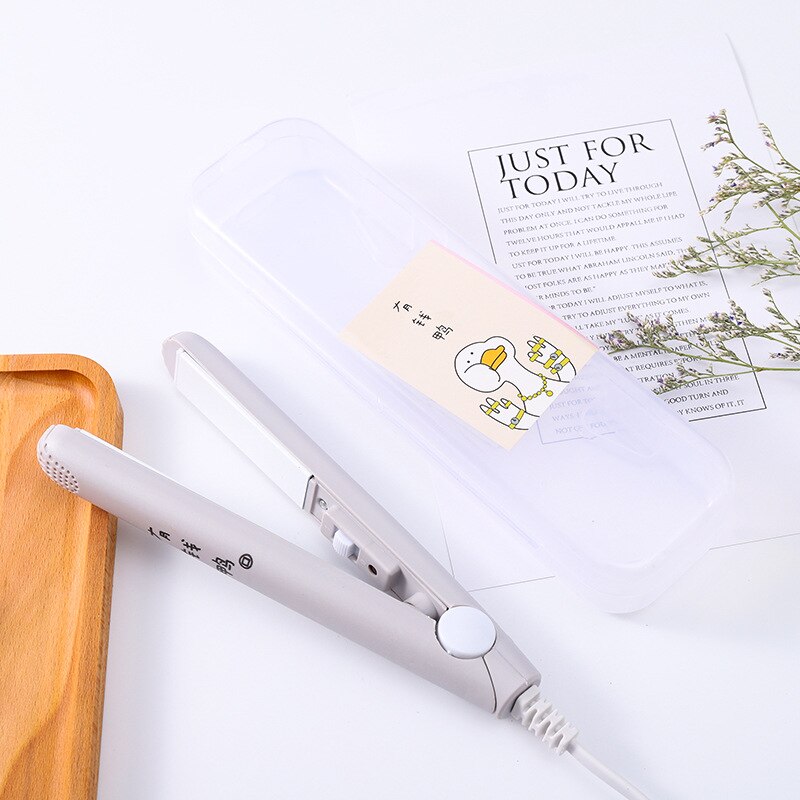 Mini lisseur à cheveux de dessin animé, portable et mignon, pour la maison et les voyages, outils de lissage des cheveux, 220v fers plats: 03 gris