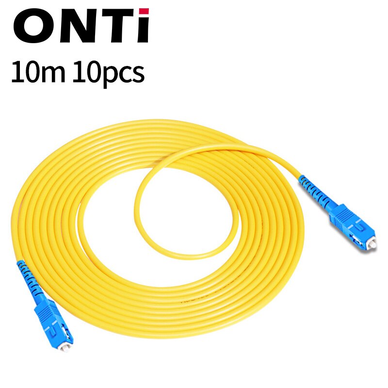 Ontí UPC SC fibra UPC Cable 1M 3M 5M 10M 20M 30M SX 2,0mm 3,0mm FTTH de parche de fibra Cables SM óptico Pigtail: 10m 10pcs