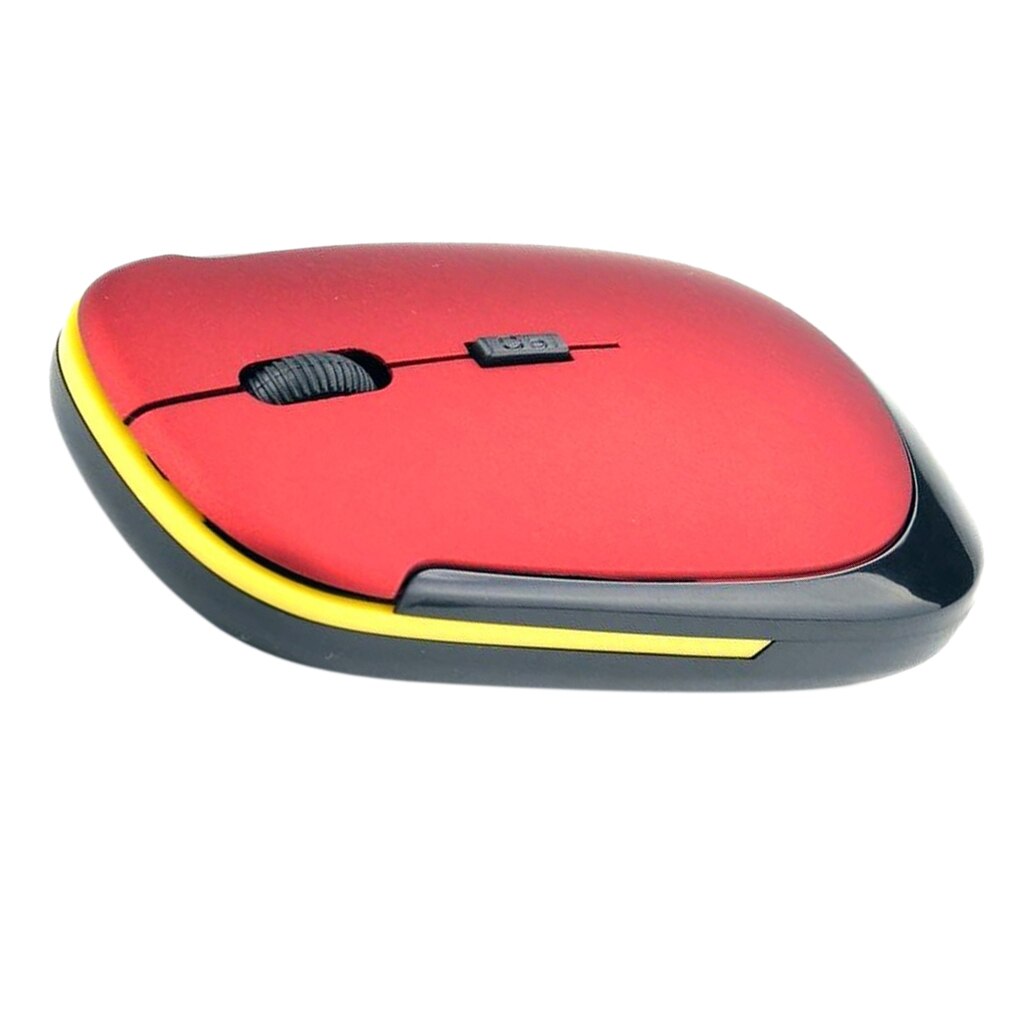 2.4 Ghz Senza Fili Ufficio Del Mouse Ottico 1000DPI Mini Mute Mouse Silenzioso per per il Computer Portatile TV мышь игровая: Red