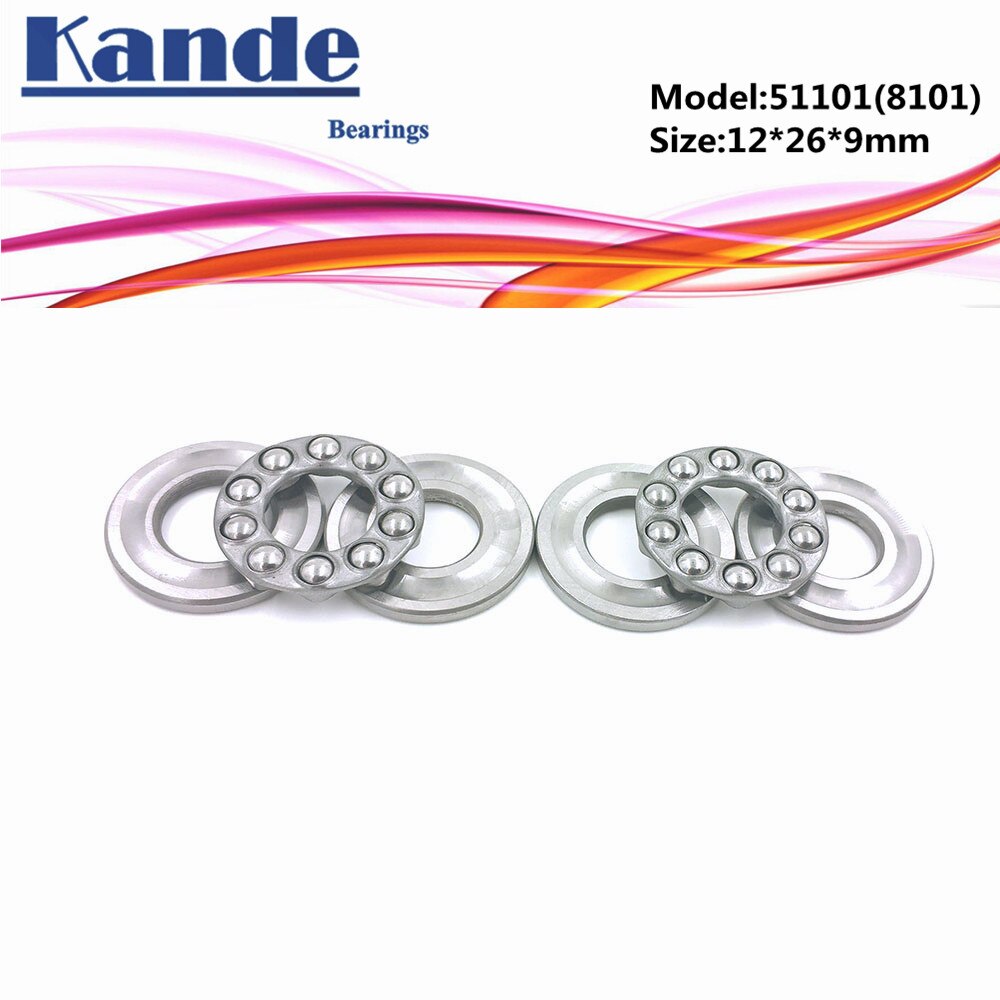 51101 8101 4 Pcs 12X26X9 Lager ABEC-1 Platte Duwkogellager 51101 12X26X9 Mm Axiale Druklager 8101 Kande Lagers