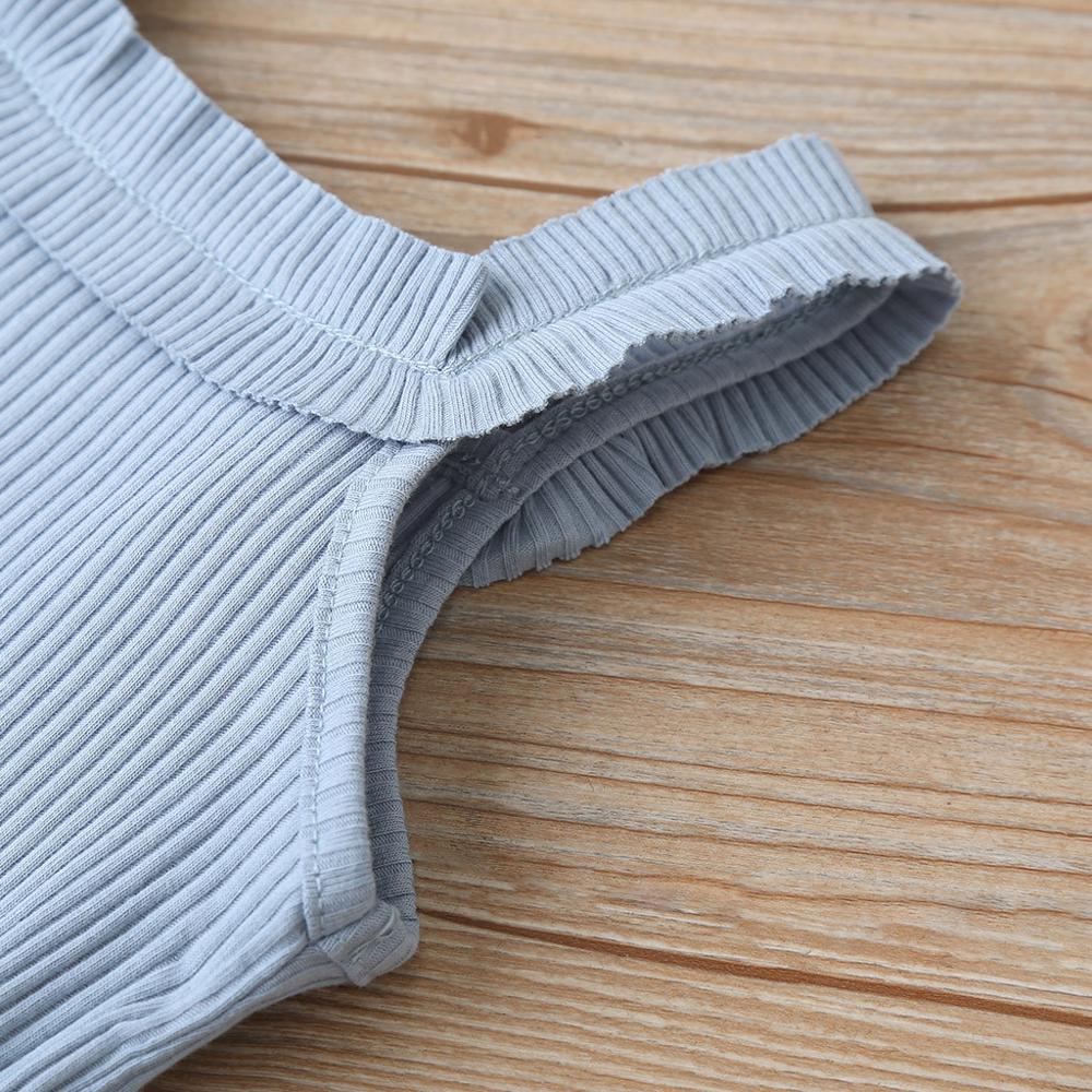 2022Children Summer Clothing Newborn Baby Boy Girl Knit Solid Ribbed Bodysuit Jumpsuit Cotton Outfits Sleeveless Sunsuit 0-24M25