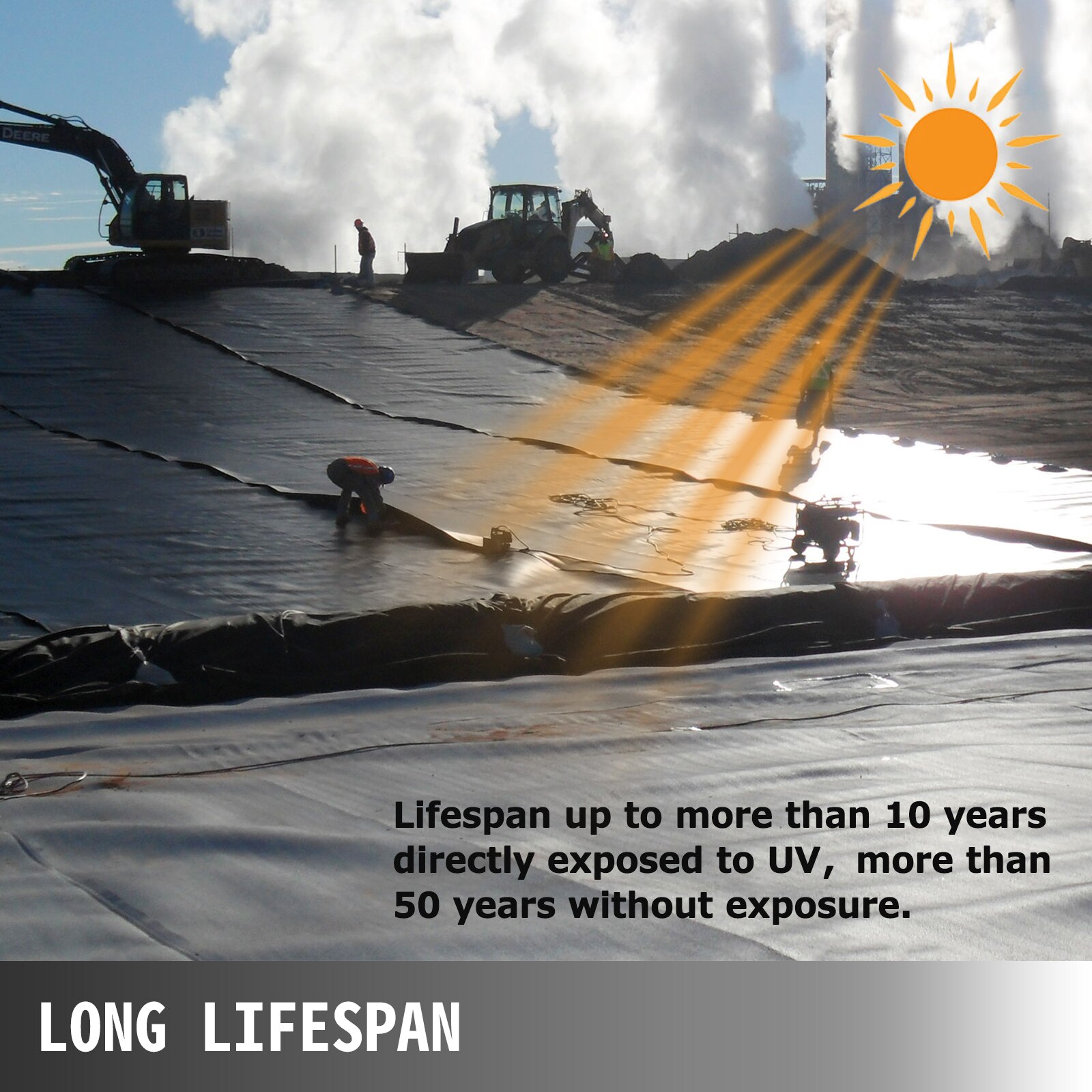 0.13mm HDPE Fish Pond Liner Garden Pond Landscaping Pool Reinforced Thick Heavy Duty Waterproof Membrane Pond Liner