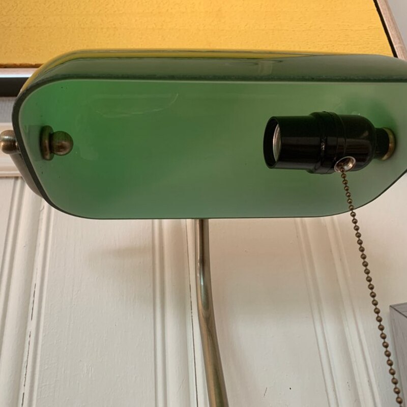Grønt farve glas banker lampedæksel / bankfolk lampe glas skygge lampeskærm