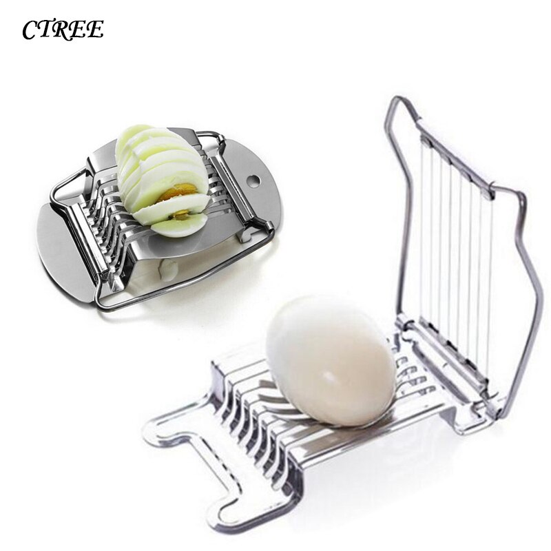CTREE de huevo de acero inoxidable dispensador de corte huevos herramientas rebanadoras divisores y divisor cortes Cocina Esencial herramientas de la cocina C427