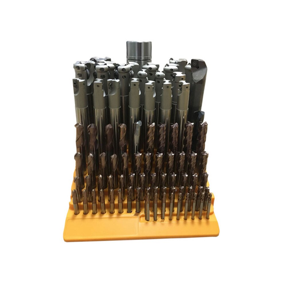 Milling Cutter Portable Drill Bit Thickened Plastic Storage Organiser Rack Multifunction 85 Holes Tool Box Desktop Reamer