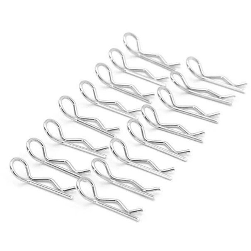 50Pcs Stainless Steel Body Clips Shell Cover Pin Bend for 1/10 RC Car Remote Control Toys Hsp Redcat Exceed Spare Parts