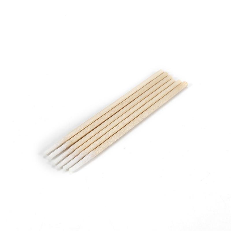 Hisopo de algodón ultrapequeño desechable, microcepillos sin pelusa, bastoncillos de algodón de madera, pegamento para extensión de pestañas, herramientas para quitar, 100/300 Uds.