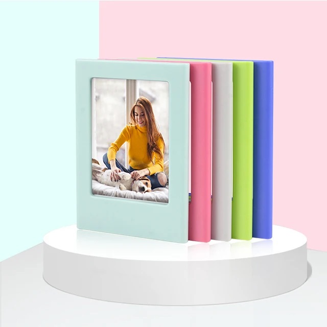 Nowe magnetyczne ramki na zdjęcia do lodówki 3-calowa kolorowa ramka na zdjęcia Magnesy Album do Fujifilm Instax Mini Film Papers: Niebieski