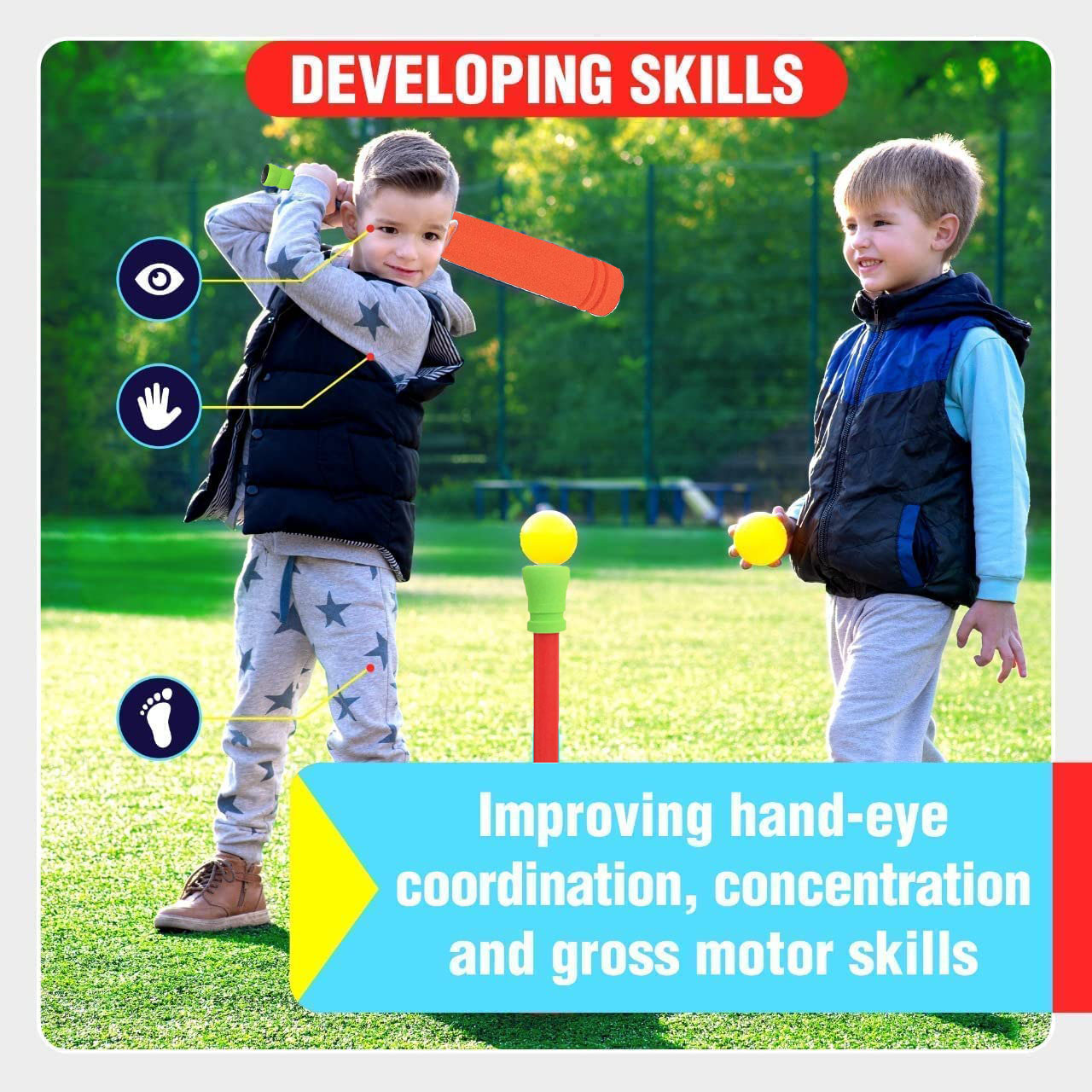 16/21in 2In1 Baseball Batting Set And Pitching Machine Golf Toy For Kids ToddlersTeeball Kit For Children Toddler Boys And Girls