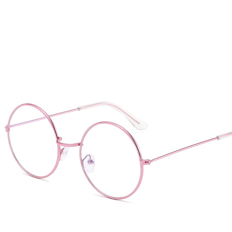 Retro Round Glasses Frame Women Vintage Red Eyewears Men Metal Spectacle Frames