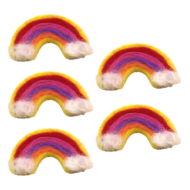 5 Pcs DIY Handmade Baby Felt Rainbow Home Party Decorations Photography Props: 5