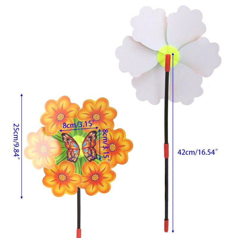 Flower Windmill Wind Spinner Pinwheels Home Garden Yard Decoration