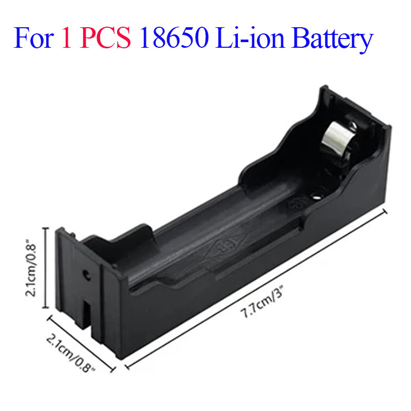 18650 Lithium Ion Battery Storage Box 3.7V 1 2 3 4 Cell Socket For Circuit Board Product Aging Test Stand Development Tool: WHITE
