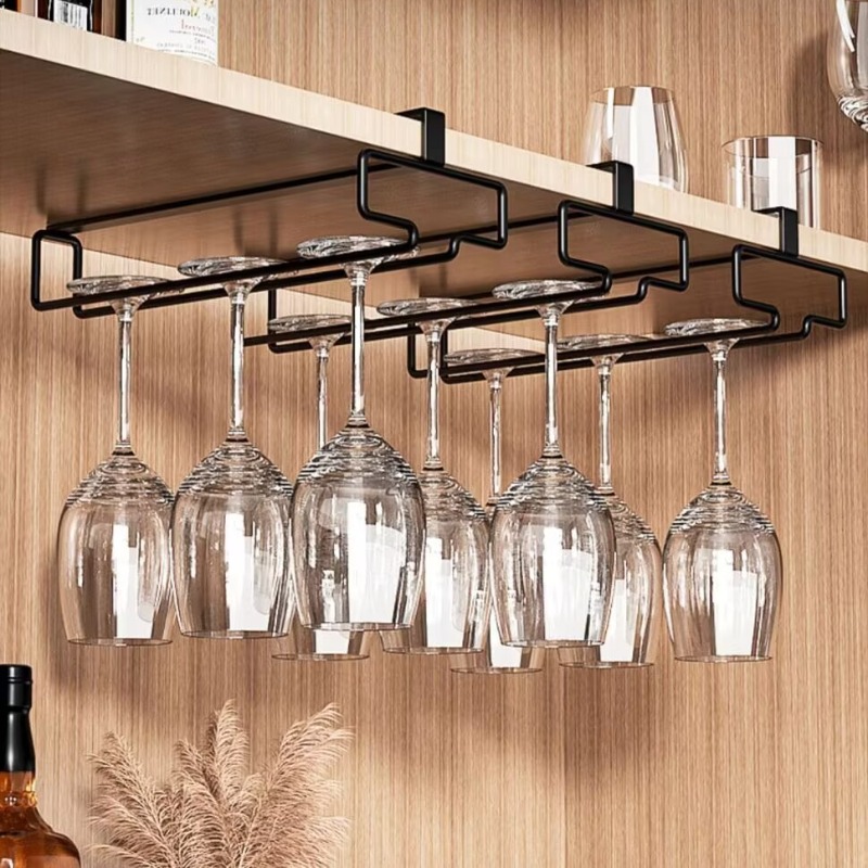 Home aan de muur gemonteerd wijnglasrek, kast wijnglashouder, hoge voet glashouder, wijnrekdecoratie, ideaal voor keuken