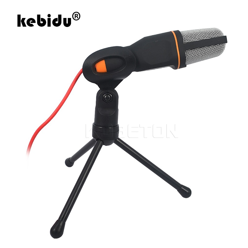 kebidu Handheld Studio Microphone Mic with Tripod Sound Condenser Microphone For Skype MSN Computer Chat PC Laptop