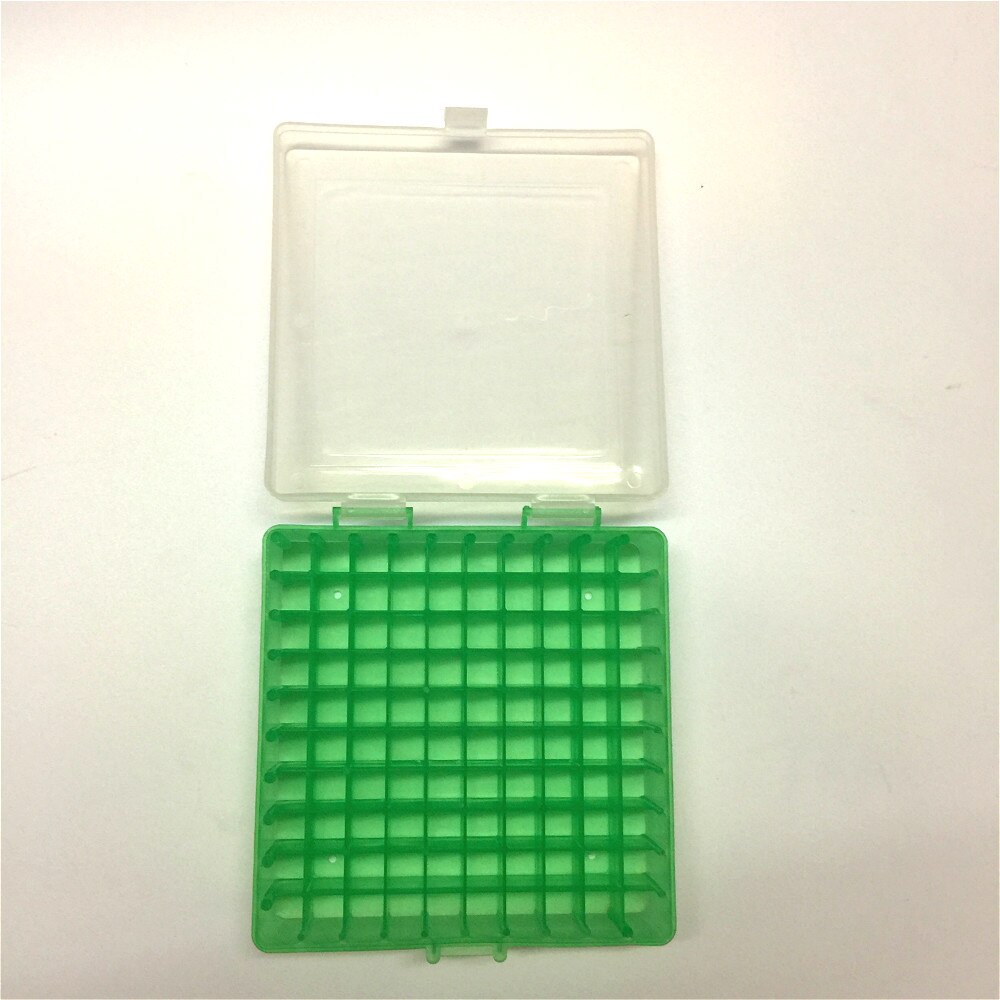 Plastic Bevriezing Buis Box 100 Grid Bevroren Buis Doos Plastic Doos Met Gesp &amp; Cover Geschikt Voor 1.8 Ml Cryopreservatie buis