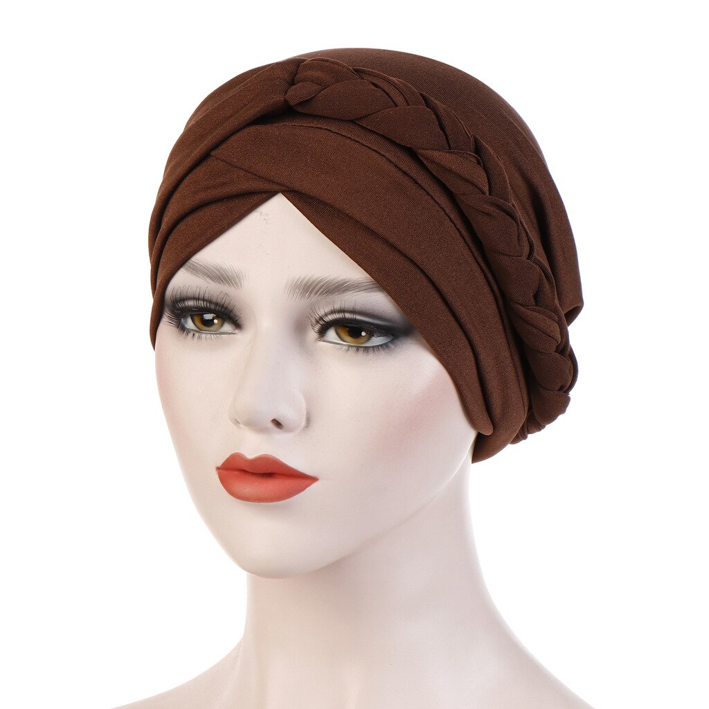 Gorro Hijab musulmán mujeres, gorro de quimio para cáncer, cuentas para trenzas, pañuelo turbante islámico, gorro boina para la pérdida de pelo: 9