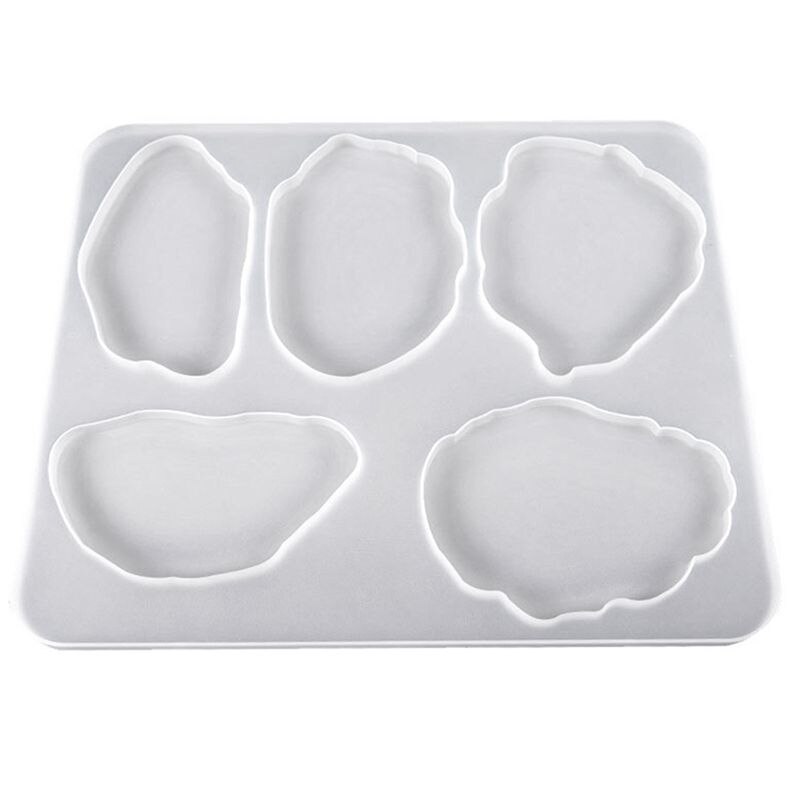 Agaat plak siliconen hars mal, onregelmatige onderzetter mal & grote agaat onderzetter hars mallen 1 pak puzzel siliconen mal