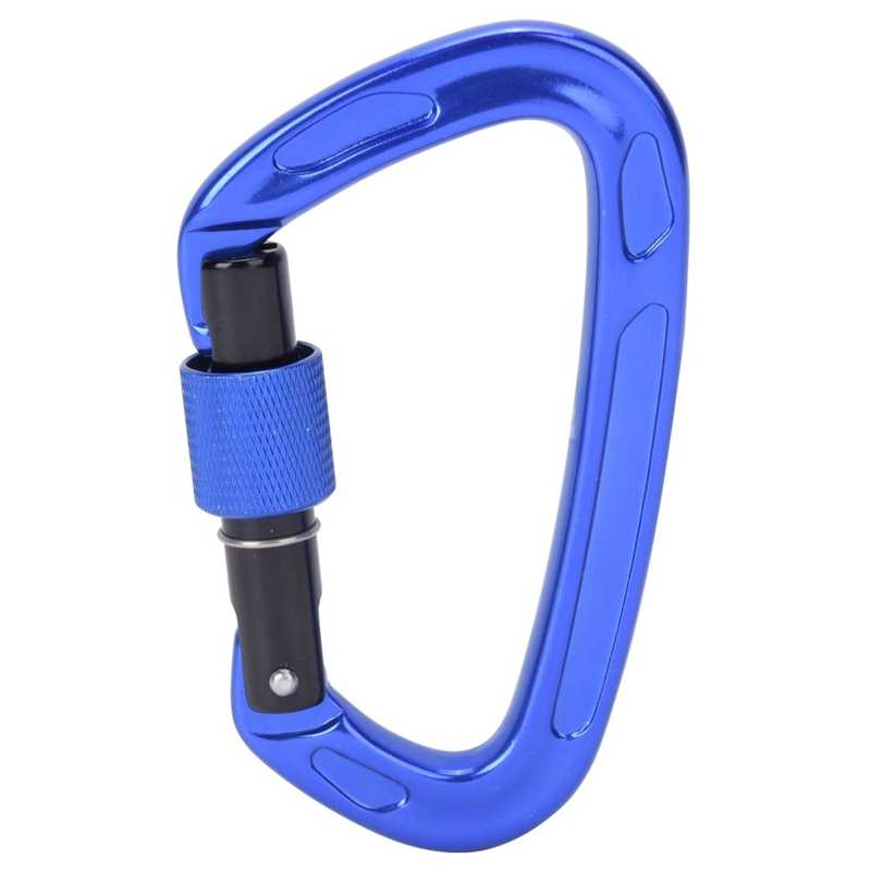 7075 Aviation Aluminum Master Lock Carabiner Safety Buckle Security Equipment Gear for Outdoor Climbing: Blue