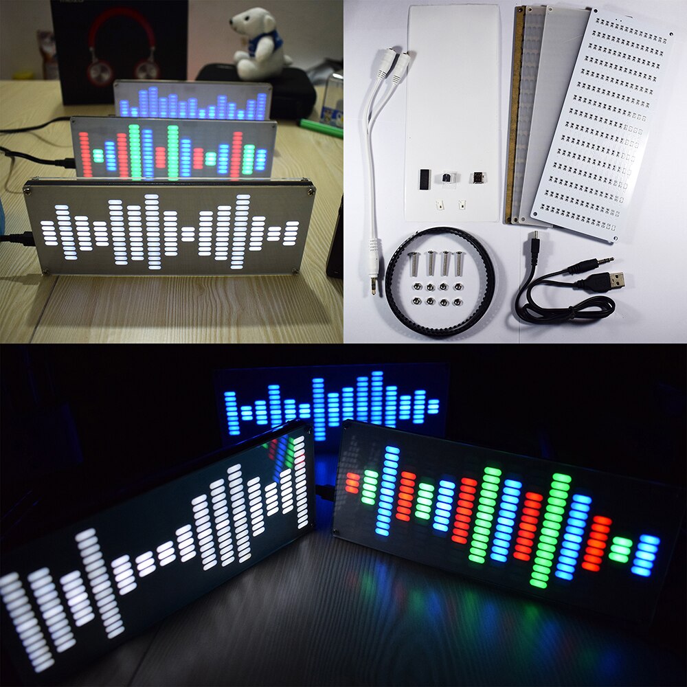 DIY LED Digitale Musik Spektrum Anzeige Bausatz Modul DIY berühren groß Größe 225 Segment Equalizer Musik Klang Wellen Bausatz