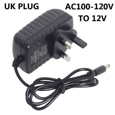 Strømforsyning 12v 2a 3a 1a transformer 220v 12v ac dc led 12 volt adapter 5a 4a led driver 110v 230v 240v til led strip lys: Uk-stik