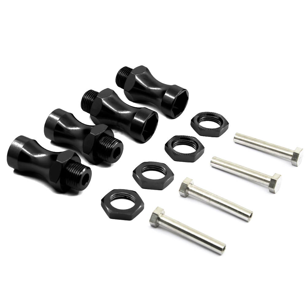 4pcs Wheel Hex 12mm Turn 17mm Lengthened Thickening 30MM Aluminum Adapter HSP 1/10 RC Car Buggy Bigfoot Truck Can Use 1/8 Tires