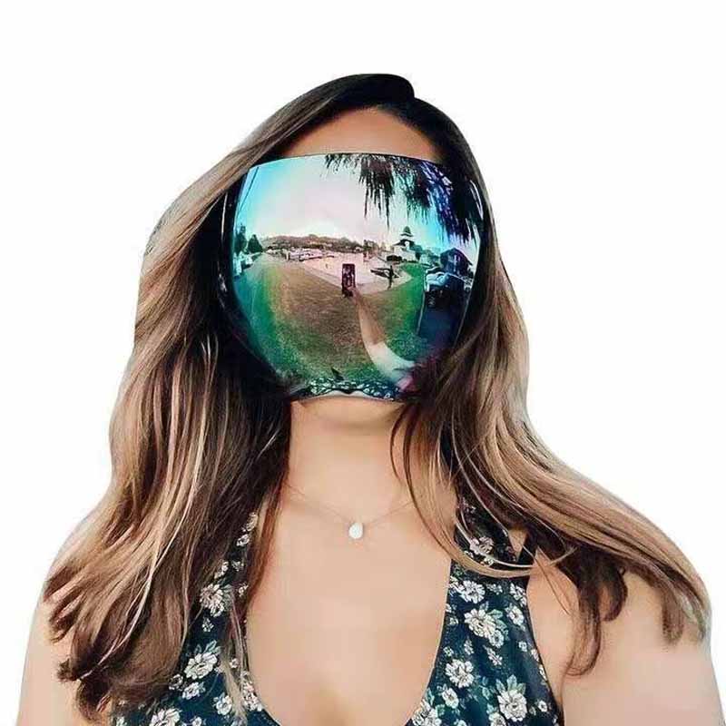 Mascarilla protectora para ciclismo, gafas de sol transparentes, antivaho, antisalpicaduras, máscara facial completa, gafas de seguridad