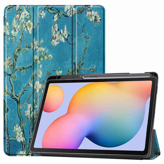 iBuyiWin Soft Silicone Smart Case for Samsung Galaxy Tab S6 Lite 10.4 SM-P610/P615 Tablet Capa Cover With Pencil Holder Funda: Xin Hua